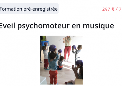 Eveil psychomoteur en musique